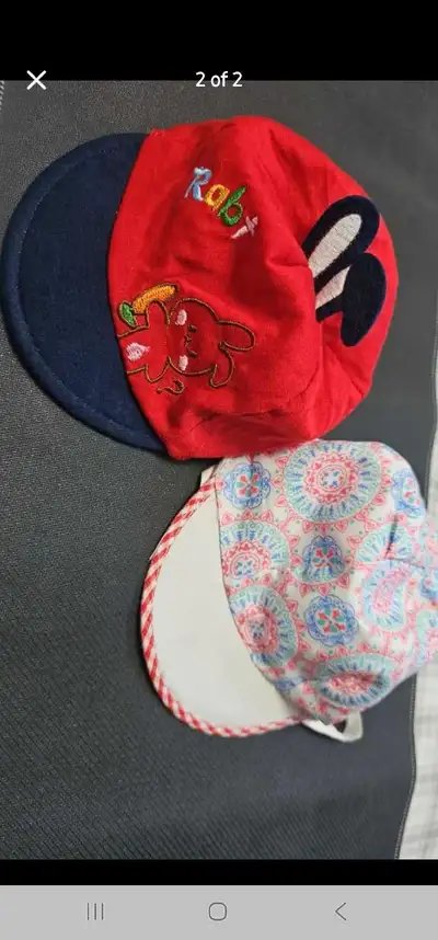 infant caps $6 for both, View more