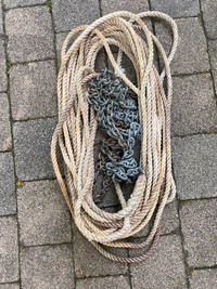 Boat Anchor Chain and Rope