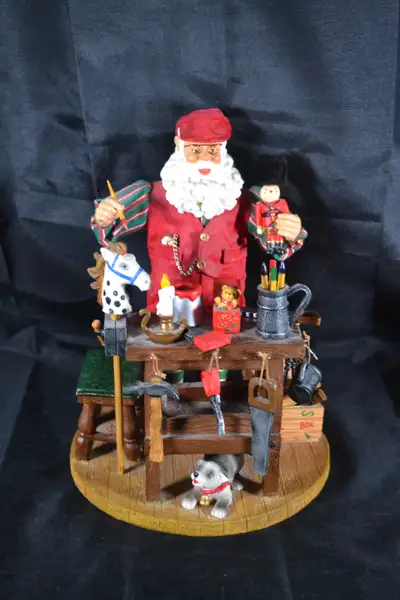 Fabric Mache Santa - Christmas, View more