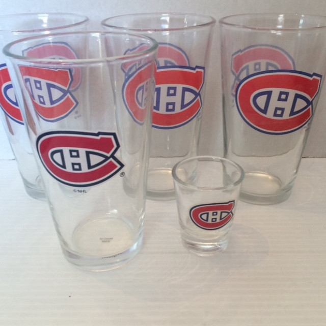 Montreal Canadiens Glassware Drinking Glasses in Kitchen & Dining Wares in Cape Breton