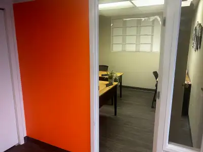 Private newly renovated fully furnished high end office available with shared reception area plus sh...
