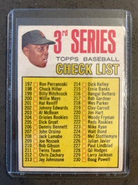 1968 MLB 3rd Series Checklist Willie Mays
