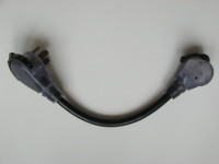 RV electrical adaptor, 30-amp male/50-amp female, 18" long
