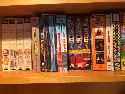 Monty Python collection, consisting of books, DVDs, CDs, signed T-shirt from the Eric Idol Greedy Ba...