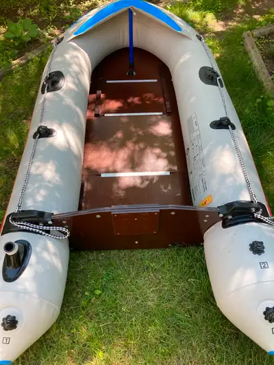 Inflatable Boat with Wooden Floor Sevylor Runabout Model T68 Excellent Condition. High quality resis...