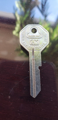 Blank GM Key fits 1935 to 1966