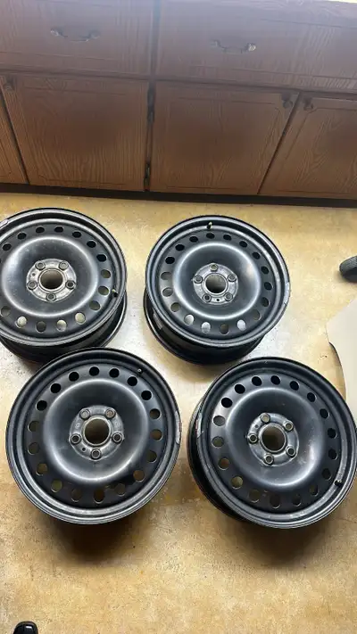 18"×8" Mopar winter steel rims. Set of 4. Good condition and very clean with valve stems.