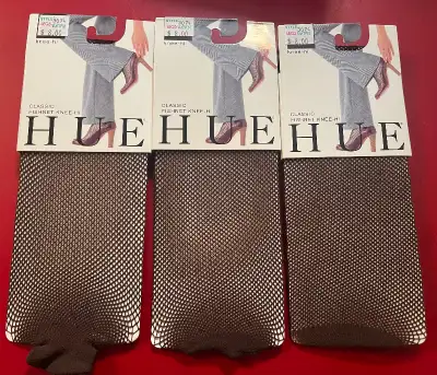 2 New Elegant Brown O/S HUE Fishnet Knee-Hi, View more