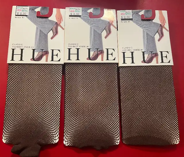 2 New Elegant Brown O/S HUE Fishnet Knee-Hi in Women's - Bottoms in Mississauga / Peel Region - Image 2