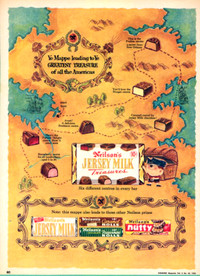 Neilson’s Jersey Milk Treasures Bar, Large 1958 Magazine Ad