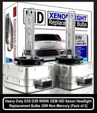 (NEW) HID Xenon Headlight 2 Bulbs D3S D3R 8000K 35W Non Mercury