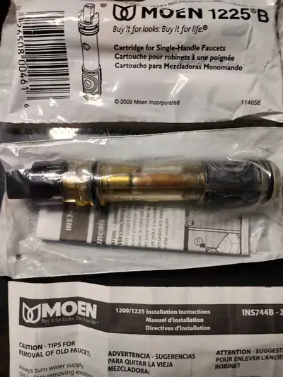 Brand New MOEN faucet cartridge with installation instructions , View more