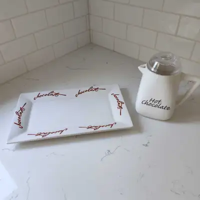 'Chocolate' Platter & Hot Chocolate Pitcher , View more