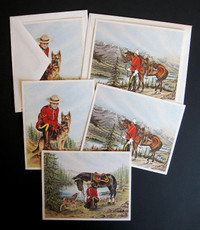 Vintage RCMP Pictorial Greeting Cards, A Peter Wright Product