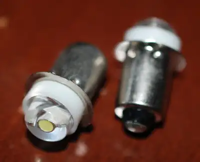 Two Brand New 18 volt P13.5S LED Worklight / Flashlight Bulbs, View more