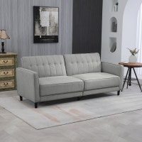 Convertible Bed with Couch, Button Tufted Fabric Sofa Bed  Markham / York Region Toronto (GTA) Preview