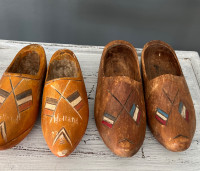 Antique Wooden Dutch Shoes
