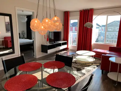 Fully furnished Executive 1 bdrm and den condo in SW Edmonton