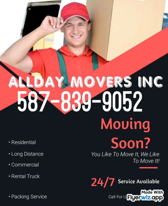 Allday movers inc moving & storage  in Moving & Storage in Calgary