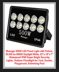 (NEW) Musuger Super Bright 500W LED Flood Light 5000K 22”x18”x7”