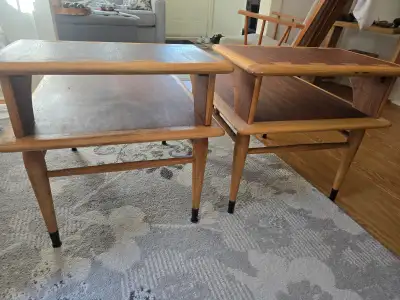 Lane Acclaim Step-up End Table. Mid Century Modern Two Tier End, View more
