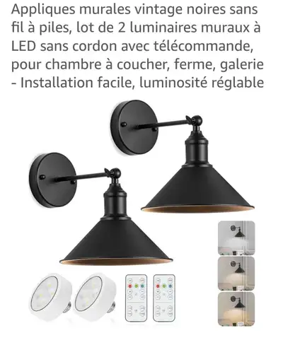 2 Lumières applique murale têtes pivotantes NEUF , View more