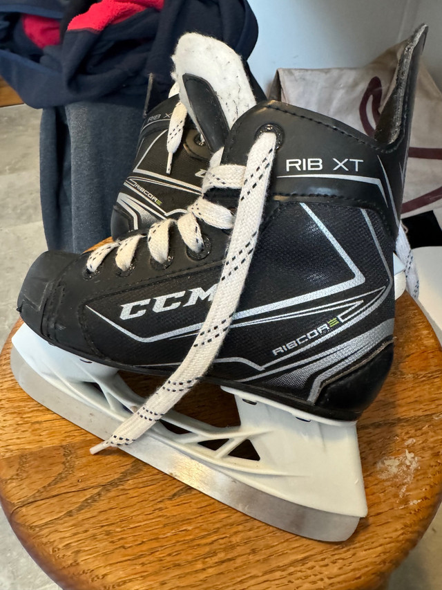 CCM Youth Skates 12,  helmet, elbow pads  in Hockey in Sudbury