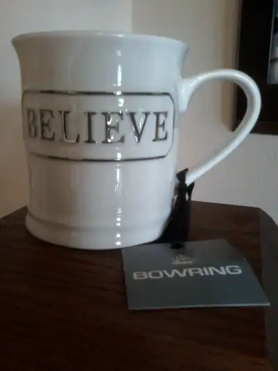BOWRING "Believe" Coffee Cup & "Springtime Flowers" Mugs, View more