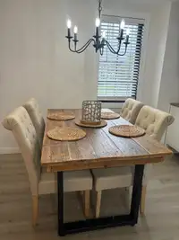 Harvest table made from over 100 year old wood 