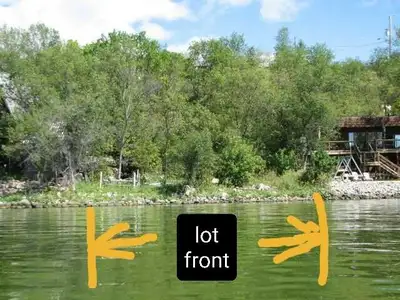 Crooked Lake Titled Lakefront Lot 65ft x 100ft above flood level, 50ft from front property line to w...