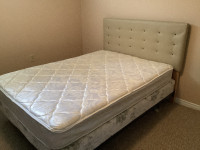 Double bed Frame, Headboard ,Boxspring and Mattress available .