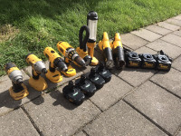 Dewalt drills, sawzall, flashlight,batteries, chargers