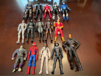 12 action figures left, 12 inch, Marvel, DC, Power Rangers