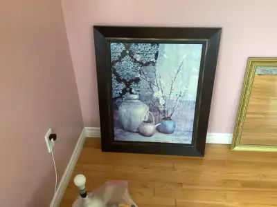 Cherry wood finish frame painting, View more