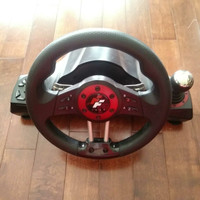 Force Feedback Steering Wheel for Xbox, Play Station, and Pc