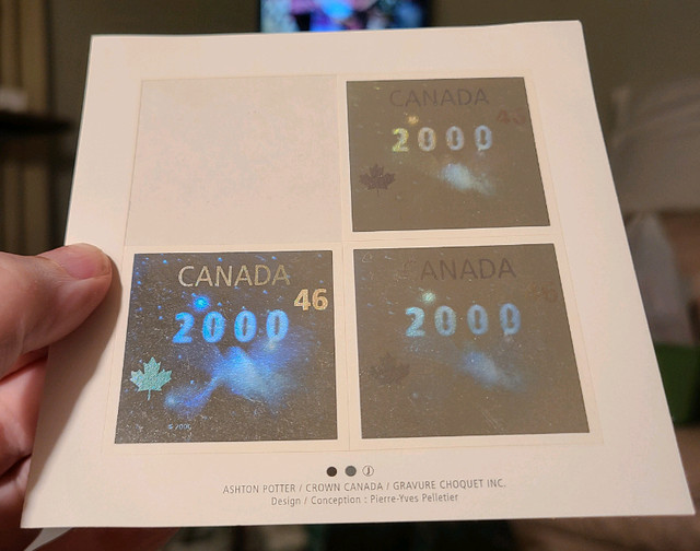 Holographic 1999-2000 Canada stamps
Dove of Peace
 in Arts & Collectibles in Kitchener / Waterloo - Image 2