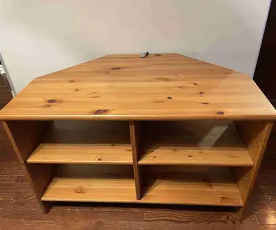 Solid Pine Wood TV Stand / Corner Shelf Unit, View more