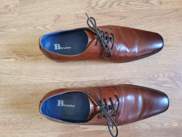 Chaussures en cuir brun homme 11 ou 44 dans Chaussures pour hommes  à Ville de Montréal - Image 3