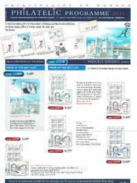 Collection annuelle de timbres neufs de MONACO-2011, 2ème partie