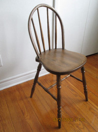 Vintage Antique Bow Back Child's Chair, Solid Wood