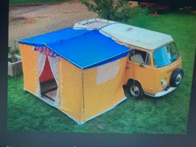 Here’s a rare original factory add-a-room tent or drive-a-way tent in remarkably complete and in exc...