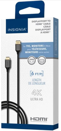 Insignia 1.8 m (6 ft.) DisplayPort/HDMI Cable