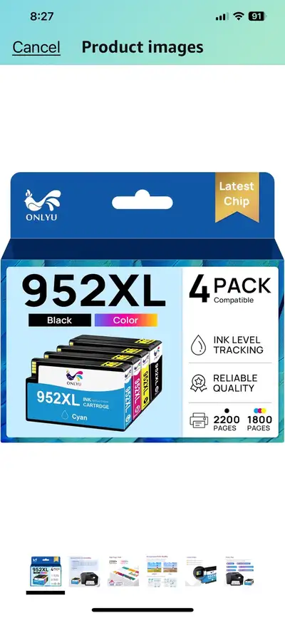 910XL Ink Cartridges Replacement for hp 910xl 910 Ink cartridges Combo Pack Compatible with hp 8015e...