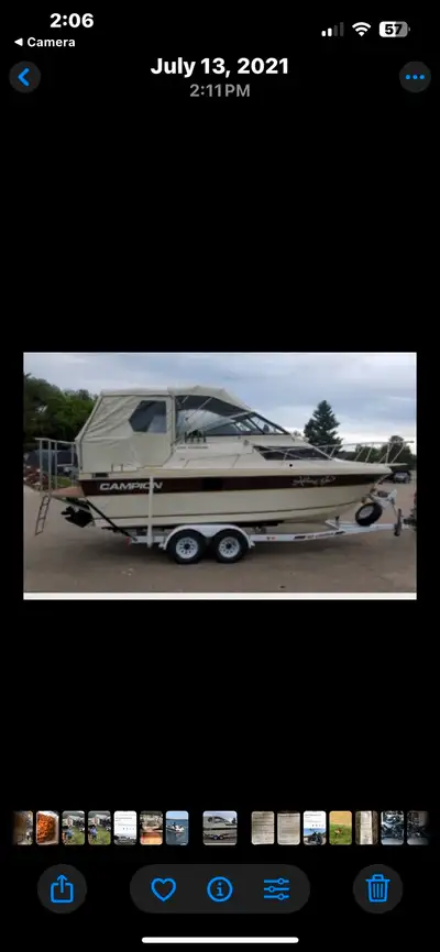1987 Campion 250 Offshore for sale.25 ft with cuddy and extended rear platform.Has 350cc(5.7) Chev w...