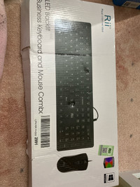 LED RII backlit busniess keyboard and mouse combo