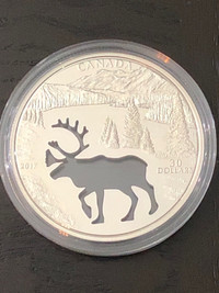 2017 $30 fine silver coin woodland caribou