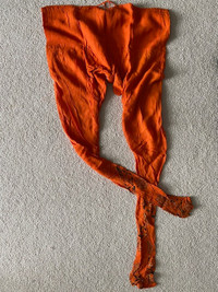 Orange churidar with embroidery + matching georgette dupatta
