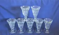 Vintage Libby's Thick Glass Footed Soda Fountain Sundae Glasses