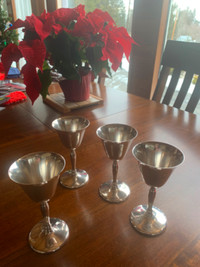 Silver  Plated Wine Goblets