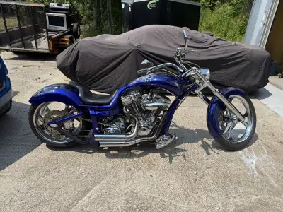 This is a Rolling Thunder custom chopper with a 1,300 cc EVOL engine with a Baker transmission and a...